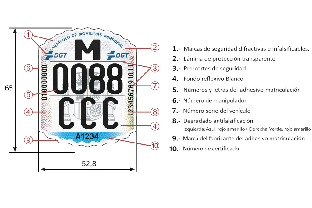 Número de inscripción VMP en registro de patinete eléctrico