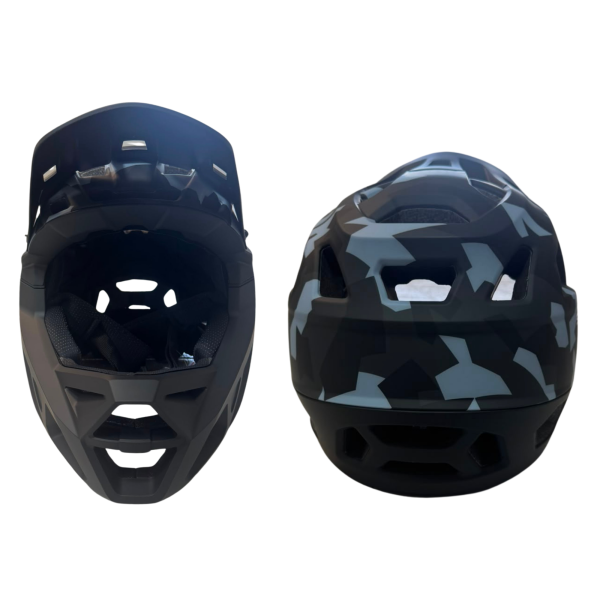 Casco integral MTB talla L — negro y gris