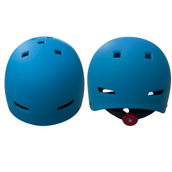 Casco urbano regulable con luz trasera talla L — azul