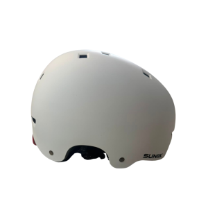 Casco urbano regulable con luz trasera talla L — blanco