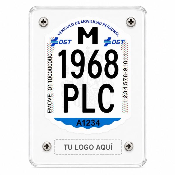 Portamatrícula VMP de acrílico transparente