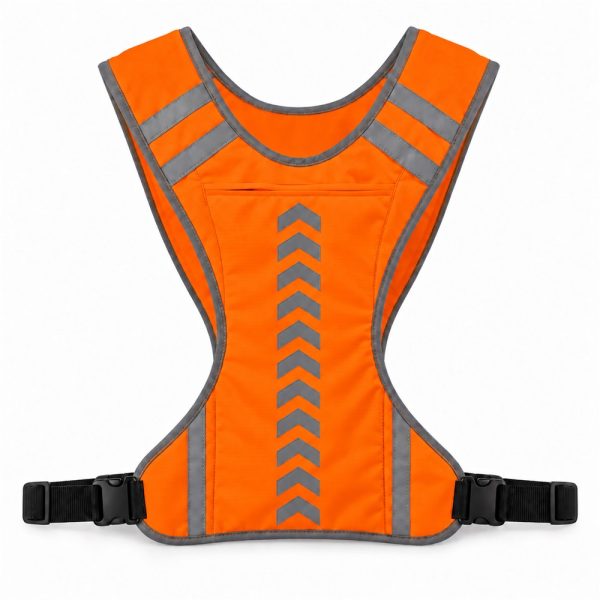 Chaleco reflectante con bolsillo A-110D — naranja