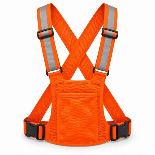 Chaleco Reflectante Ajustable con Bolsillo Naranja Chaleco reflectante con bolsillo A-110E — naranja