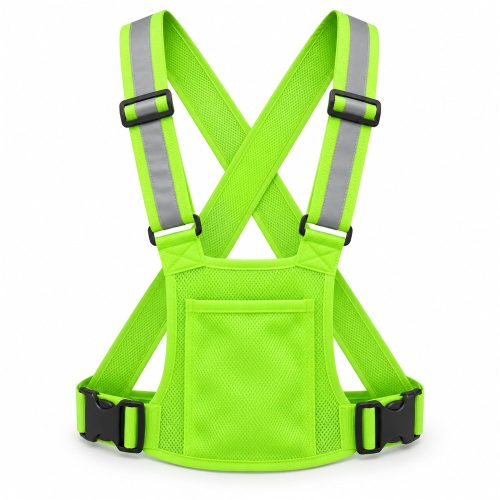 Chaleco Reflectante Ajustable con Bolsillo Verde Chaleco reflectante con bolsillo A-110E — verde