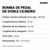 Características de la bomba de doble cilindro según su caja