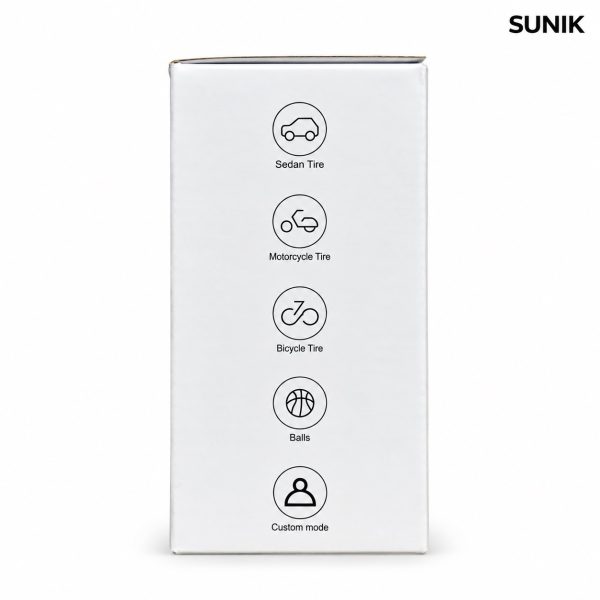 Modos de uso indicados en la caja del inflador SUNIK